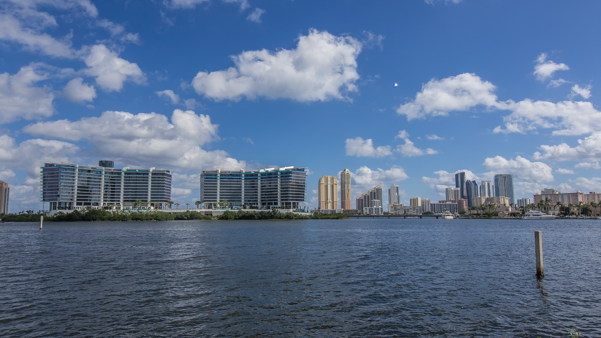 Scenic view of Dumfoundling Bay and Sunny Isles Beach from Village By The Bay
