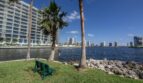 Scenic view of the Echo building and the canal entrance from Dumfoundling Bay, Aventura, Florida