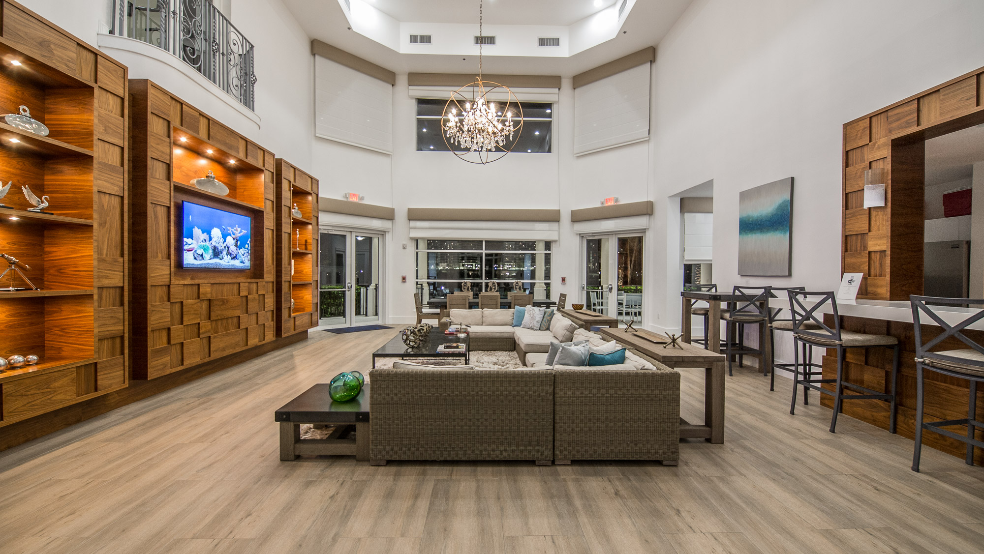 Interior of the Club House at Village By The Bay, Aventura, Florida