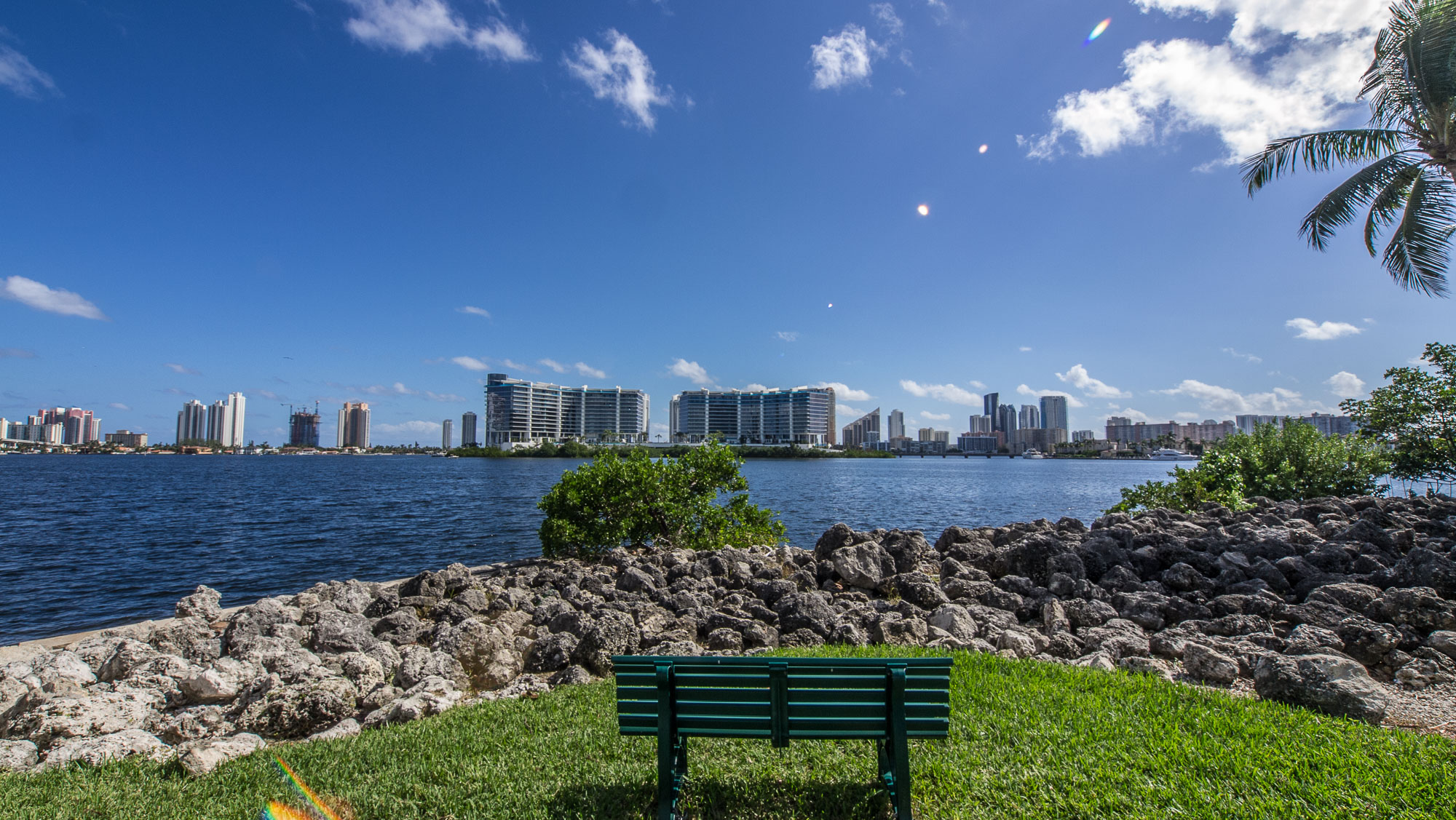 Scenic bayfront views at Village By The Bay, Aventura, Florida